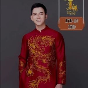 Men's Red Dragon Embroidered Jacket